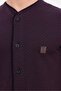 Men's Plum Buttoned All-Over Special Design Jacquard Winter Long Sleeve Cotton Pajama Set - 8