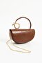 Women's Gold Detailed Stylish Hand and Shoulder Bag Length 13 Width 27 - 4