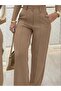 Women's Long Sleeve Low-Cut Imported Crepe Blouse and Pants Two-Piece Set - 3