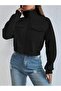 Women's Black Pocket Detail Short Jacket - 6