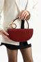 Women's Gold Detailed Stylish Hand and Shoulder Bag Length 13 Width 27 - 3