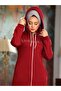 Winter, Dress, Zipper, Strass, Capuche, pocket, Cotton Lycra, Casual - 2