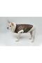 Zippered Fur Leather Dog Outfit Brown Medium - 2