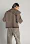 Striped scarf detail knit sweater - 4