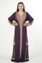 Embroidered women's Asiri jalabiya dress on the chest and sleeves