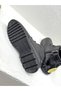 D25Kb-1730 Genuine Leather Boots with Rubber Detail on the Front for Women - 6