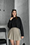 Women's Black Relaxed Fit Basic Sweat - 3