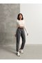 Kar Black High Waist Double Button Waistband Drawstrain Mom Jeans - 5