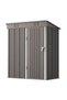, Outdoor Storage Shed Metal - Light Grey, 5x3 Ft(With Installation)