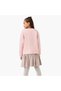 Round Neck Long Sleeves Knee Length Dress with Heart Applique - 3