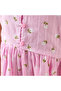 All-Over Floral Print V-neck Dress with Flutter Sleeves - 5