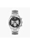 Men's 44 MM Silver Chronograph Metal Strap Watch | GW0703G1