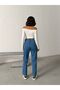 Blue High Waist Full Fit Mom Jeans - 7