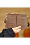 Small Wallet with Cat Strap Figure Ethnic Bohemian Retro Style - Brown - 4