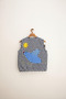 Unisex Children's Cotton Navy Blue Plaid Vest with Bird Applique – Softly Padded