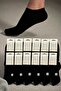 Men's & Women's Towel Booties Socks 12 Pairs - Black, Ankle Length - 2