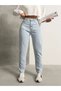 Ice White High Waist Full Fit Mom Jeans - 4