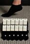 Men's & Women's Towel Booties Socks 12 Pairs - Black, Ankle Length