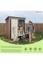 , Outdoor Storage Shed Metal - Tan, 5x3 Ft(With Installation) - 5