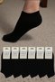 Men's & Women's Towel Booties Socks Set of 6 - Black, Ankle Length - 3