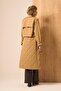 Women's Quilted Garnished Trench Coat Brown 31253 - 6