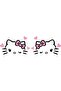ALAYRA Hello Kitty with Hearts Rearview Mirror Sticker Vinyl Decal for Bumper & Car Window Sticker
