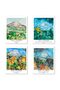 ALAYRA Wall Art Unframed Prints Giclee Art Paper Set of 4, Landscape Artwork, Kitchen Decoration Elegant Mountain Forest Hills Tropical Natural Colorful Paul Cezanne Posters28X35 CM