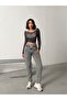 Kar Black Front Asymmetric Belt Detail Mom Jeans - 6