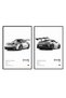 ALAYRA Car Poster Canvas Wall Art 911 GT Turbo Posters For Men Bedroom Aesthetics Decor (, Unframed 05)30X45 CM