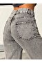 Kar Black Front Asymmetric Belt Detail Mom Jeans - 7