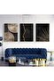 ALAYRA Modern Botanical Wall Art Set of 3 with Outer Frame, 30x40 cm