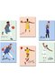 ALAYRA Inspirational Basketball Wall Art Prints, Abstract Basketball Stars Autograph Posters, Stephen Curry Morant Giannis Canvas Art Print for Man Cave Boys Room Decor, 620X25 CM