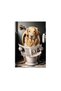 ALAYRA Gynaver Dog Poster Canvas Wall Art for Bathroom, Funny Graffiti Bedroom Wall Decor, Painting for Living Room, Restroom Picture () Unframe-style-345.7X30.5 CM