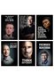 ALAYRA - Set of 6 Motivational Wall Posters and Inspirational Quotes of Steve Jobs, Bill Gates, Elon Musk, Jack Ma, Mark Zuckerberg, Jeff Bezos Paper Print for Office, Home30X45 CM