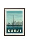 ALAYRA Dubai Burj Khalifa Tower World City Landscape Paintings Vintage Travel Poster Retro Wall Stickers Art Print Painting Home Decoration ()45.7X30.5 CM