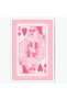 ALAYRA Oulores Pink Queen of Hearts Canvas Wall Art Preppy Pink Poker Posters Cute Girly Style Prints Painting Trendy Art Wall Decor For Living Room Girly Room Apartment Game Room30.5X40.6 CM