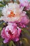 ALAYRA Peony Wall Art Pink Flower Canvas - Summer Peonies - Retro Plant Florlal Oil Paintings Poster - For Living Room Decor (Unframed,12 * )30.5X40.6 CM