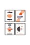 ALAYRA Minimal Abstract Art Set of 4 – Modern Geometric Prints, Aesthetic Abstract Wall Decor, Minimalist Art Posters for Any Room (Unframed, )30X40 CM