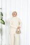 Striped Hair Braided Knitwear Set - 3