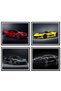 ALAYRA Car Poster Lamborghini Mclaren Ferrari Bugatti Sports Canvas Wall art Posters Supercar Decor for Boys Room Bedroom Set of 4 Unframed ()25.4X20.3 CM