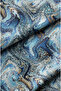 Mosaic Patterned Digital Printed Upholstery Fabric. Soft Keyed Cotton Lined Non-Stretch Fabric - 3