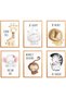 ALAYRA 6 Pack Baby Jungle Nursery Wall Decor Art Pictures, Unframed Cartoon Safari Animal Wall Murals/Poster with Inspirational Quotes for Baby & Kids Living Room Bedroom Bathroom21X29.7 CM
