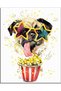 ALAYRA Fun Popcorn, Donuts and Lollipops Dog With Outer Frame 30x40 cm Poster Funny Wall Art Decor.