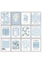 ALAYRA Blue Wall Art Poster Prints,Set of 12 Matisse Wall Decor for Dorm Bedroom,s, Maximalism Posters Wall Decorations (unframed 01, )20X25 CM