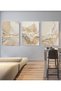ALAYRA Islamic Arabic Calligraphy Canvas Painting, Marble Background Allah Islamic Pictures Poster Decoration, No Frame (Islam - Golden 1, 3 Pieces, )40X60 CM