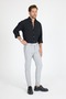 Men's Premium Gray Ankle Length Relaxed Fit Slim Fit Fabric Trousers - 2