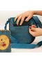 Owl Figured Cross Braided Shoulder Bag Ethnic Bohemian Style - Petrol - 2