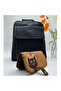 Simple Pattern Unisex Black Bag, Cat Love Mustard Large Wallet Can Be Carried on Both Back and Crossbody, Ethnic Boho - 2