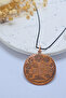 Double Sided Prayer Talisman Pure Copper Pendant with Black Stainless Italian Steel Chain - 2