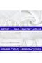 New Bright Silk Bath Towel Set of 4 – White, Grey, Camel & Blue – Soft, Luxurious, Hi - 5